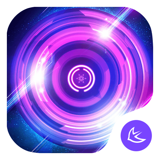 Shine Purple Glow Wheel theme &amp; HD wallpapers icon
