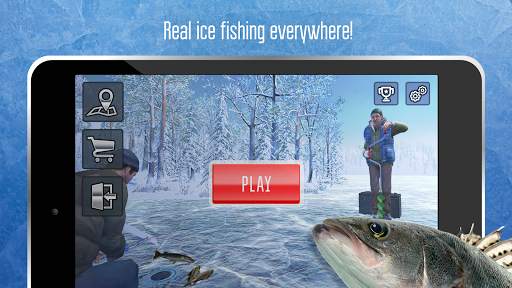 Ice fishing game. Catch bass. screenshot 1