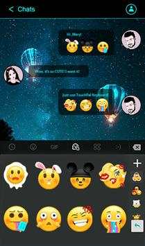 Simple Neon Blue Future Tech Keyboard Theme screenshot 4