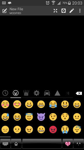 Dusk BlackBlue Emoji Keyboard screenshot 4