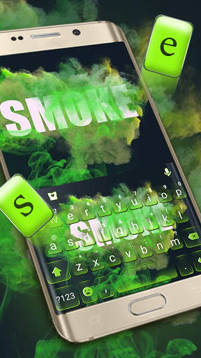 Chủ Đề Bàn Phím Green Smoke Effect screenshot 2
