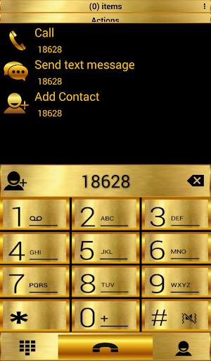 Theme Gold Metal RocketDial screenshot 2