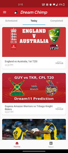 Dream Chimp - #No1 in Dream11 Predictions screenshot 1
