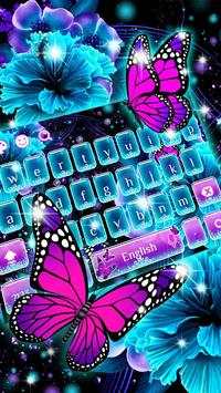 Twinkle Flower Butterfly Keyboard screenshot 2