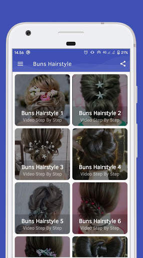 Buns Hairstyle - Video Step By Step Offline screenshot 2