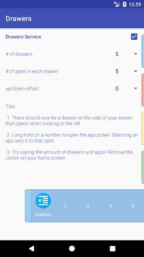 Drawers screenshot 1