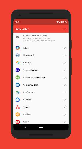 Beta Lister - Find Beta Versions Of Installed Apps screenshot 1