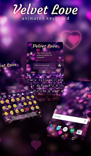 Velvet Love Animated Keyboard  screenshot 1