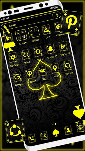 Neon Card Ace Spade Launcher Themes screenshot 3