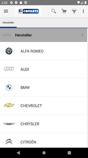 COPARTS Mobile screenshot 1