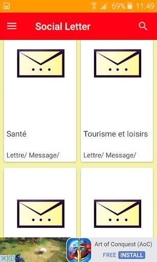 French letters for social events screenshot 2