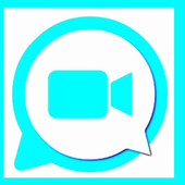 Golden video calling and chat icon