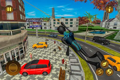 Panther Stickman Rope Hero City Crime Survival स्क्रीनशॉट 9