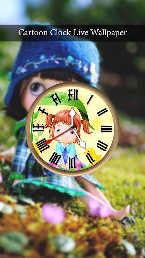 Cartoon Clock Live Wallpaper - Analog Clock screenshot 2