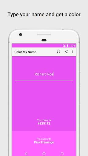 Color My Name: A color match for anything you type screenshot 1