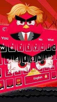 Red Fighting Bird Keyboard Theme screenshot 1