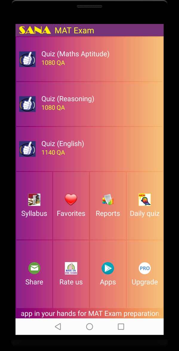 MAT Exam screenshot 1