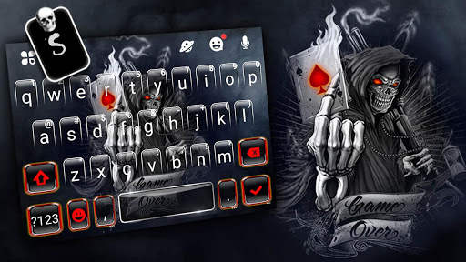 Skull Reaper Gun Keyboard Theme screenshot 1