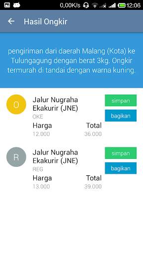Ongkos Kirim JNE screenshot 5