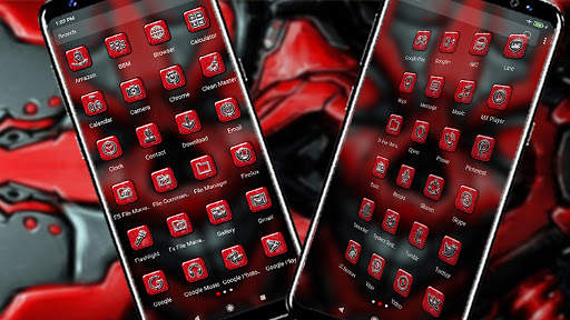 Red Skull Launcher Theme screenshot 2
