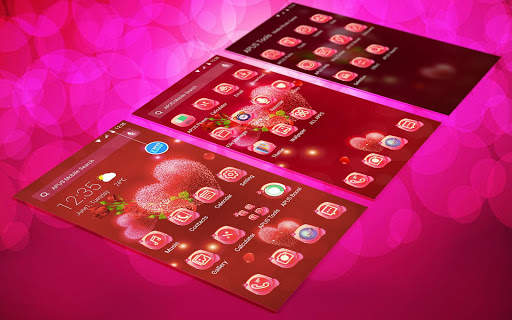 Red rose love-APUS launcher  free theme screenshot 3