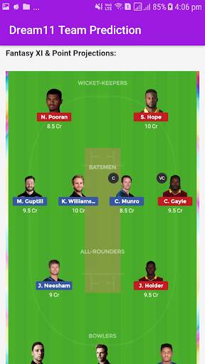 Dream Prediction Team for d11,m11 screenshot 2
