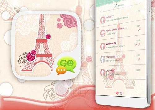 Love Of Paris SMS Theme screenshot 3