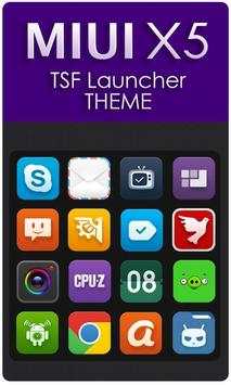 Miui X5 TSF Shell Theme 1 تصوير الشاشة
