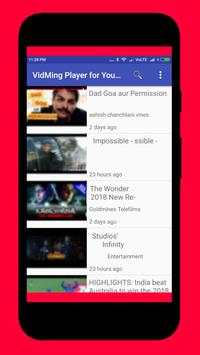 VideoMing Lite Player for YouTube screenshot 1
