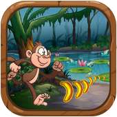Jungle Kong Monkey Banana king logo
