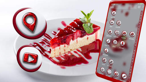 Strawberry Cake Slice Launcher Theme screenshot 5