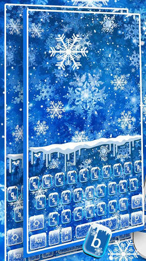 Snowflakes Keyboard Theme screenshot 1