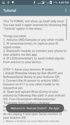 Remote Control (needs Arduino & Bluetooth module) скриншот 1