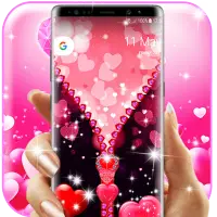 Love zipper lock screen