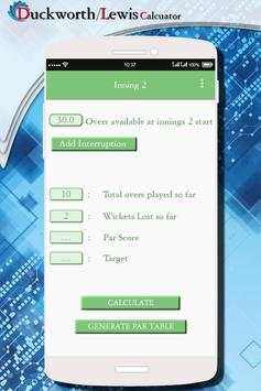 Duckworth Lewis Calculator- DL Calculator screenshot 3
