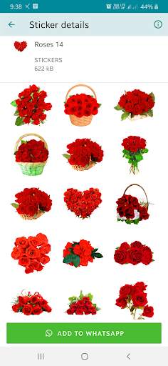 New Romantic Roses Stickers for WhatsApp screenshot 7