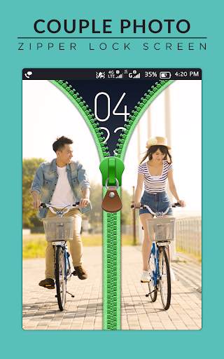 Couple Zipper Lock Screen 2018 screenshot 3