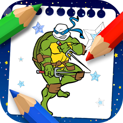 turtles coloring ninja cartoon game icon