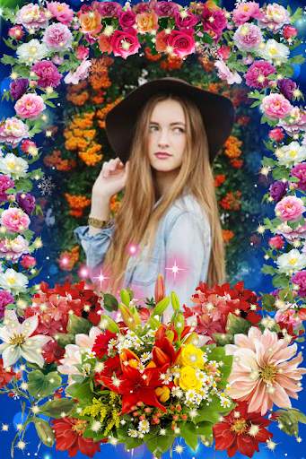Garden Photo Frames Beautiful Flowers 1 تصوير الشاشة