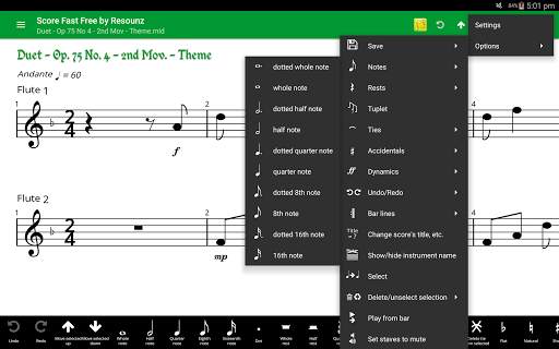 Score Fast Free: compose, notate & play music screenshot 11
