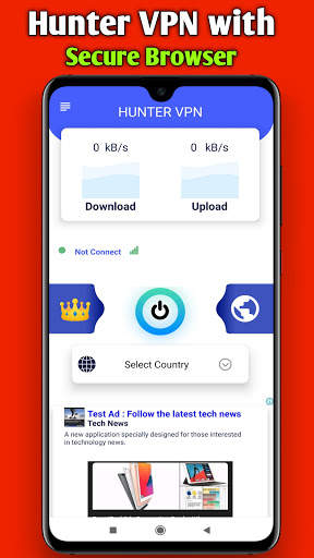 Hunter VPN Network - Change ip all Country screenshot 1