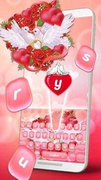 Gorgeous Rose Pigeon Keyboard Theme screenshot 2