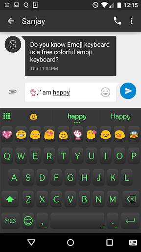 Magic Black Emoji Keyboard screenshot 3
