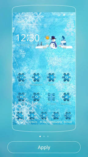 Theme Ice Frozen Snow screenshot 1