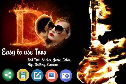 Fire Text Photo Frame : Stickers and Text screenshot 4