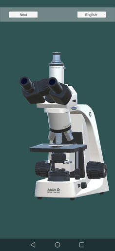 Partes del microscopio en 3D screenshot 1