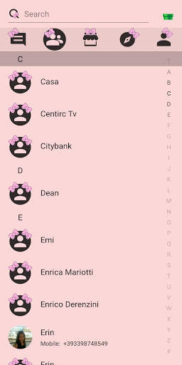 SMS Theme Ribbon Pink messages screenshot 4