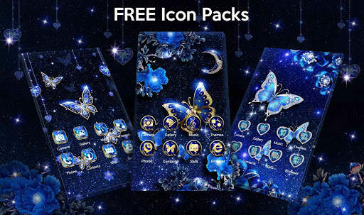 Shiny Blue Butterfly Theme screenshot 6