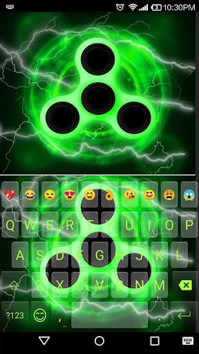 Fidget Spinner Neon Keyboard Theme🔥 screenshot 1