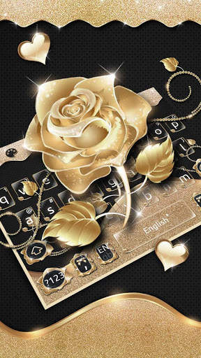 Luxurious Gold Rose keyboard screenshot 3